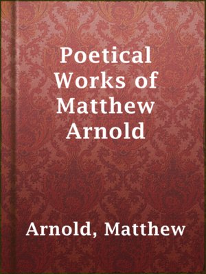 cover image of Poetical Works of Matthew Arnold